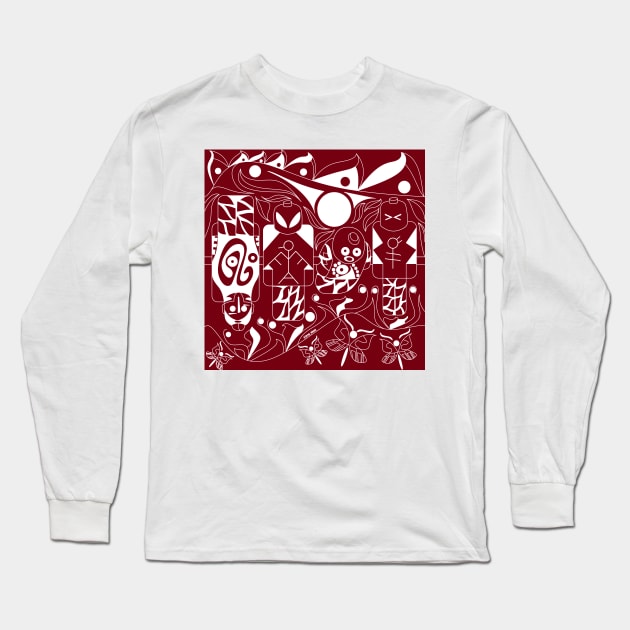 soccer lego brick in mayan pattern Long Sleeve T-Shirt by jorge_lebeau